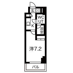スパシエ東神奈川 1Kの間取図画像