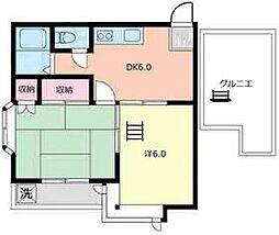 グランドール中島 2DKの間取図画像