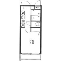 エタニティ 1階1Kの間取り