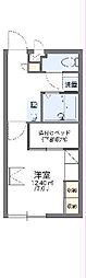 レオパレスカメリア 1Kの間取図画像