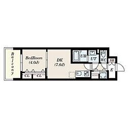 GioiaLuna 1DKの間取図画像
