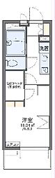 レオパレスセロームA 1Kの間取図画像