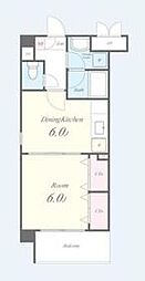 Osaka Metro長堀鶴見緑地線 鶴見緑地駅 徒歩10分の賃貸マンション 3階1DKの間取り