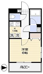 JR常磐線 南千住駅 徒歩10分の賃貸アパート 3階1Kの間取り