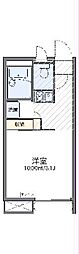 レオパレスメルシー 1Kの間取図画像