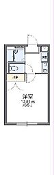 レオパレス欅 1Kの間取図画像