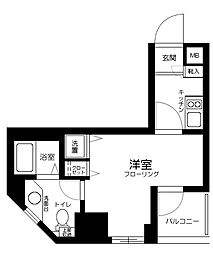 JR山手線 御徒町駅 徒歩5分の賃貸マンション 3階1Kの間取り