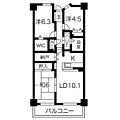宝マンション江南イースト9階7.5万円