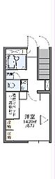 レオパレスウィル55 1Kの間取図画像