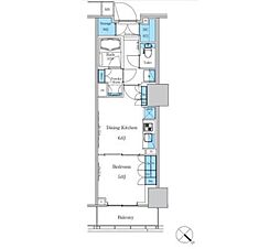 パークアクシス滝野川ラブリーズ 1DKの間取図画像