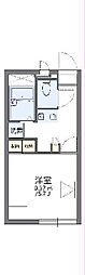 レオパレスあや 1Kの間取図画像
