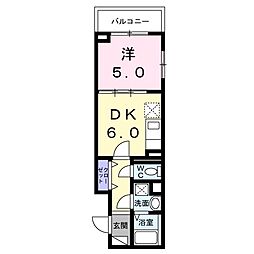 ロイヤルパインストリーム 1DKの間取図画像