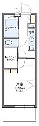 レオパレス空とぶじゅうたん 1Kの間取図画像