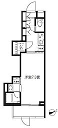 京成押上線 八広駅 徒歩5分の賃貸マンション 1階1Kの間取り