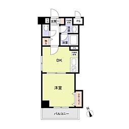 カナルマルテ 1DKの間取図画像
