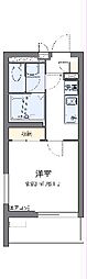 クレイノグレイスコーポ薩摩II 2階1Kの間取り