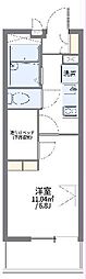 レオパレスYAMAZAKI 1Kの間取図画像