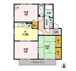 フィオーレC 3Kの間取図画像