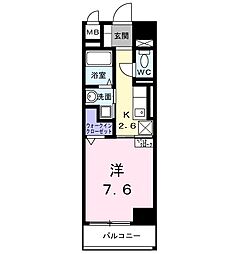 ホワイトメゾン新栄 10階1Kの間取り