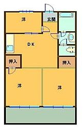 大栄マンション 4階3DKの間取り