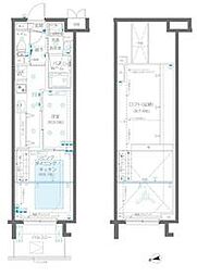東京メトロ丸ノ内線 新宿御苑前駅 徒歩7分の賃貸マンション 15階1LDKの間取り