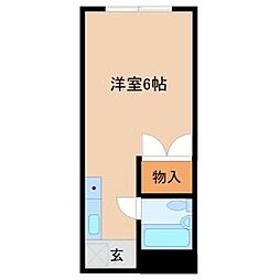 京王線 平山城址公園駅 徒歩4分の賃貸アパート 1階1Kの間取り