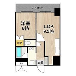 テンフォーティ 1LDKの間取図画像