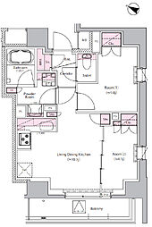 SYFORME NEXT MUKOJIMA 12階2LDKの間取り