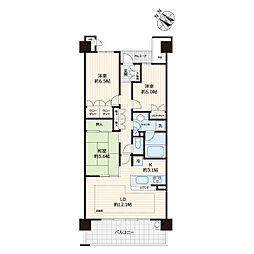 リライズガーデン西新井スカイレジデンス 3LDKの間取図画像