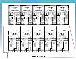 西武新宿線 鷺ノ宮駅 徒歩10分の賃貸アパート 2階1Kの間取り