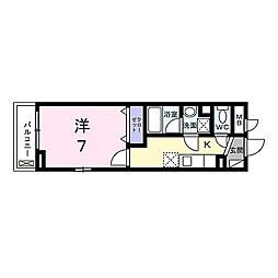 リ:ルーム 伏見 1Kの間取図画像