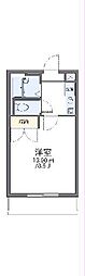 レオパレス紀峰第1 1Kの間取図画像