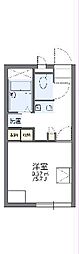 レオパレスドエルKMT 1Kの間取図画像