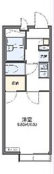 レオパレスグランドKI2 1Kの間取図画像