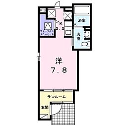ライゼイヅミヤ2 ワンルームの間取図画像