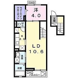 フェアグレイス 1LDKの間取図画像