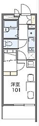 レオパレス山崎88 1Kの間取図画像