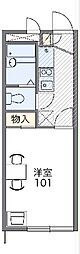 レオパレスPrince 1Kの間取図画像