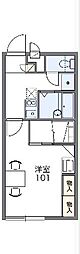 レオパレスウェストヴァリー 1Kの間取図画像