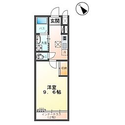 Ｈａｃｋ　ｂｅｒｒｙ真鍋（ハックベリーマナベ） 1階1Kの間取り