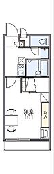 レオパレスホワイトヒルズ 1Kの間取図画像