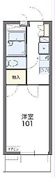レオパレスプリマベーラ大成 1Kの間取図画像