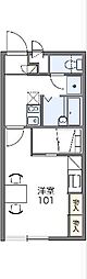 レオパレスグランシャリオ 1Kの間取図画像