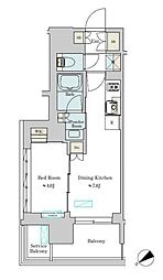 Brilliaist大井町 1DKの間取図画像