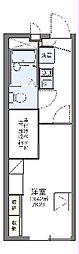 レオパレスpiacevole 1Kの間取図画像