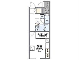 レオパレスゼフィール28 1階1Kの間取り