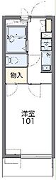 レオパレスフジニューコート 1Kの間取図画像