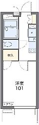レオパレスエクセルケンFour 1Kの間取図画像