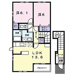 ファレ・キヨラ 2LDKの間取図画像