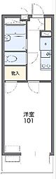 レオパレスメローフィールドK 1Kの間取図画像